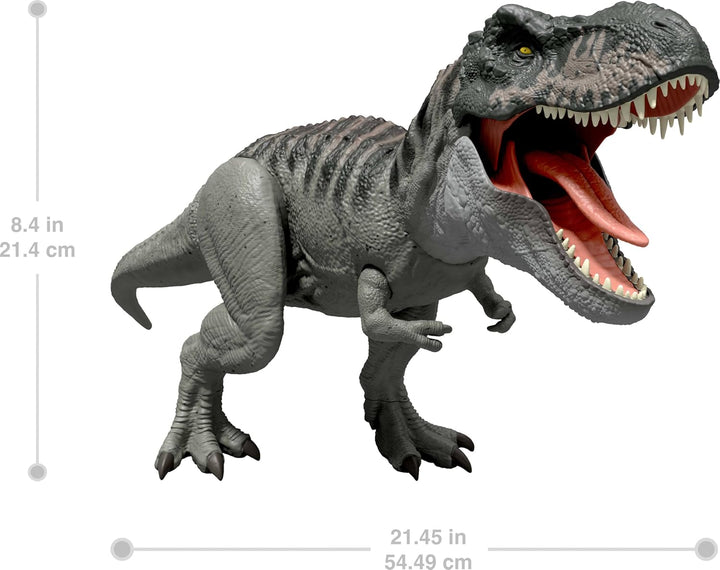 Jurassic World Rebirth Power Devour Tyrannosaurus Rex Dinosaur Figure with Tongue Activated Constant Chomp, Lights & Sounds, Digital Play