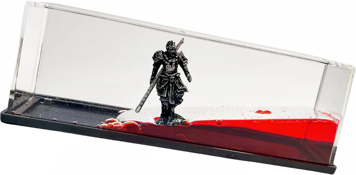 Unsinkable Black Myth Wukong Action Figure Fun Toys Enthusiasts Acrylic Paperweight for Car Desk Decorations Liquid Wave Cruise Ship Fluid Drift Bottle Boat in a Box Toys (Gold)