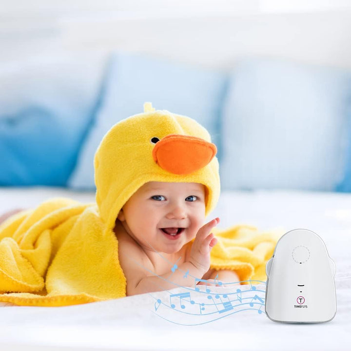 Audio Baby Monitor Crown ,Temperature Monitoring,Vibration,Lullabies,Rechargeable Battery,Talk Back Intercom,Usb Connection,Zero Emission at Night Mode,Long Range up to 1000 Ft