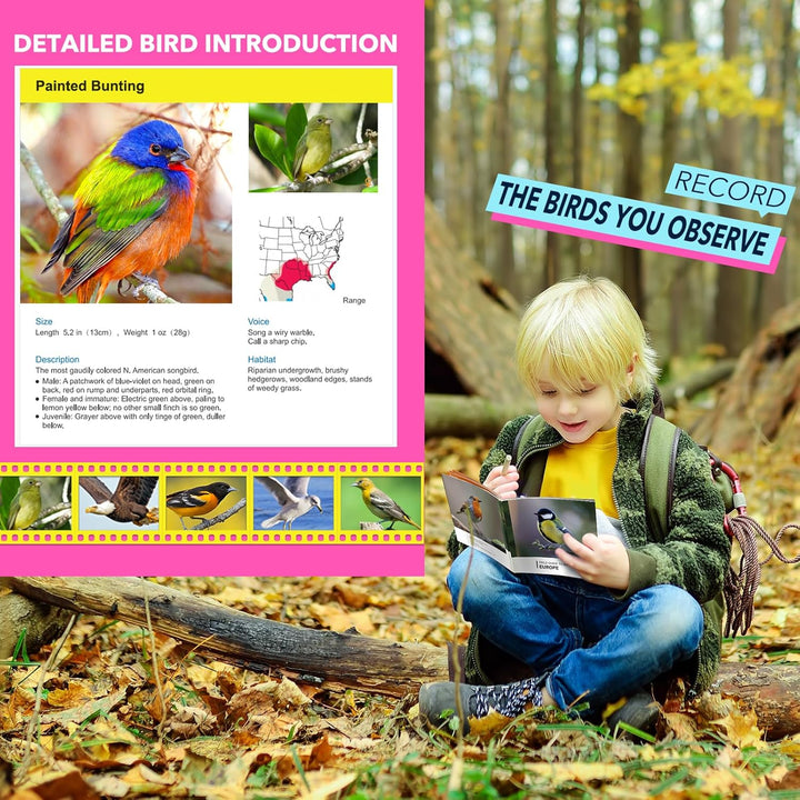 Toys for 3-7 Year Old Girls:  Binoculars for Kids Bird Watching|Hiking|Camping 4 5 6 7 8 Year Old Girl Boy Birthday Gifts Outdoor Learning Toy for Kid Ages 4-6 Toddler Gift Stuffers