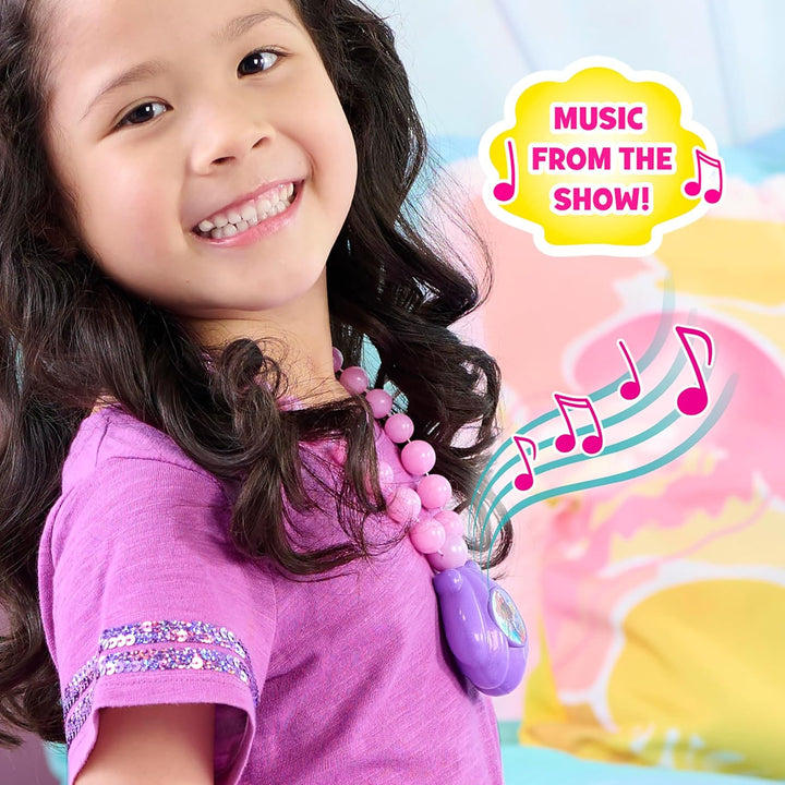 Disney Junior Ariel Ocean Glow Necklace with Lights and Sounds, Dress up and Pretend Play, Kids Toys for Ages 3 up by