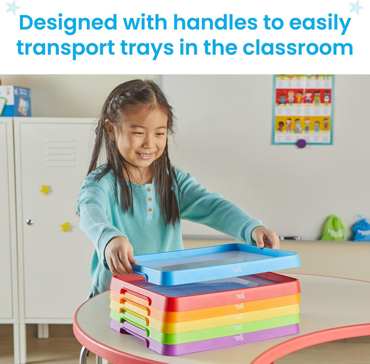 Magnetic Dry Erase Activity Trays, Stackable Trays for Classroom, Magnetic Letter Trays, White Boards for Kids, Science of Reading Classroom Materials, Teacher Classroom Supplies