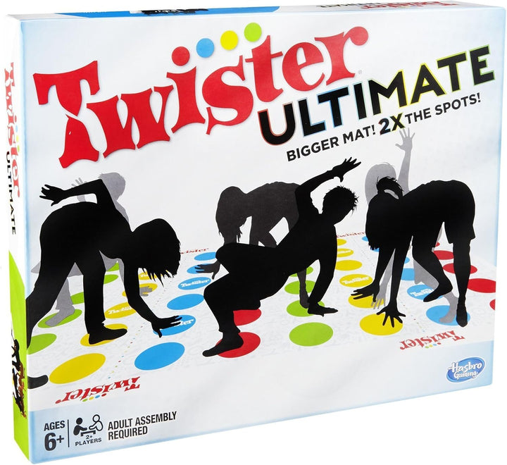 Twister Ultimate: Bigger Mat, More Colored Spots, Family, Kids Party Game Age 6+; Compatible with Alexa (Amazon Exclusive)