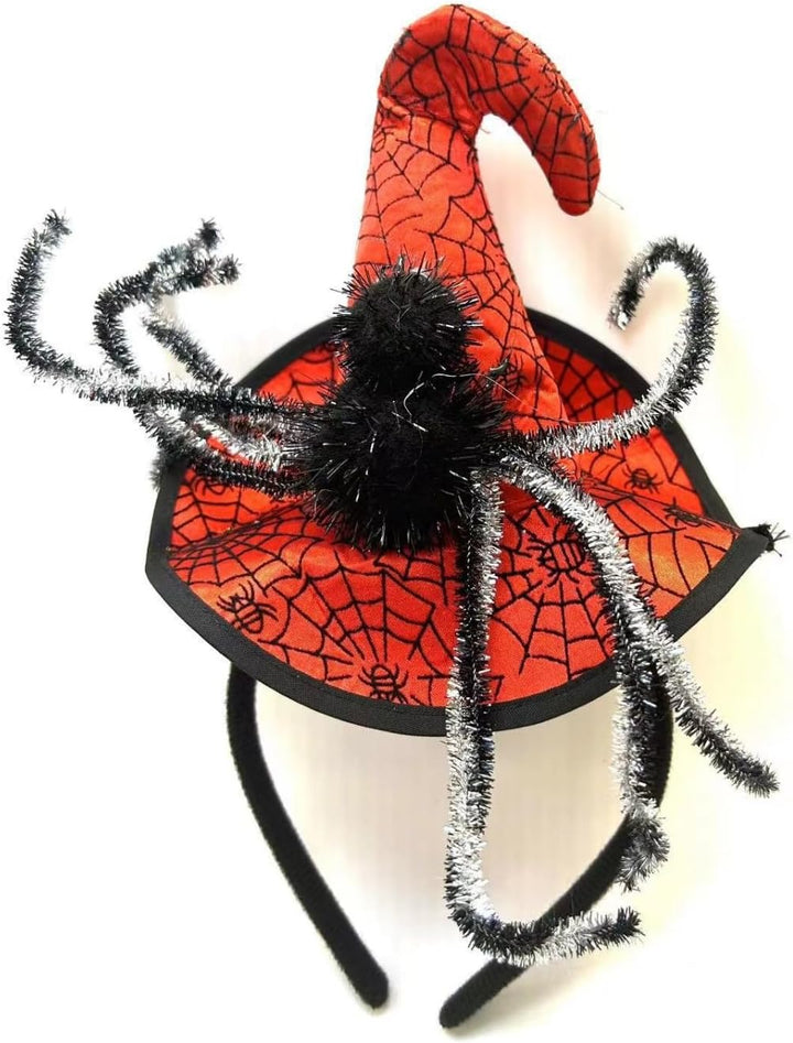 Halloween Elastic Headband Fabric Material Holiday Party Decoration Black Lace Edge Headband Funny Prop