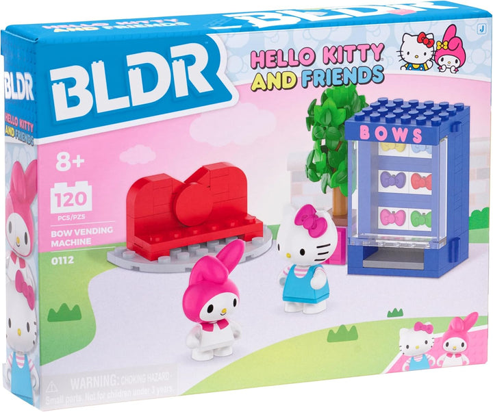 Hello Kitty and Friends Bow Vending Machine Building Set 0112 with Hello Kitty and My Melody Minifigures - Gift for Kids and Sanrio Fans Ages 8+