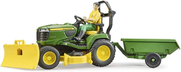 09824 Bworld John Deere Lawn Tractor W Trailer and Gardener