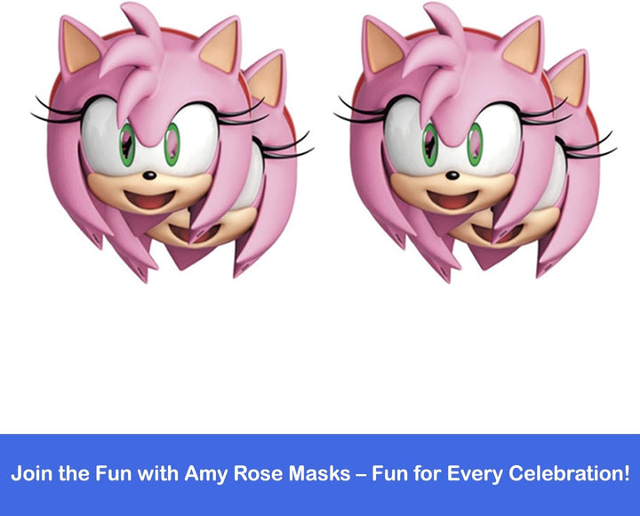 Sonic the Hedgehog Party Masks 16 Assorted Paper Masks with Celebrate with Me Sticker | Sonic Birthday Party Supplies for Kids