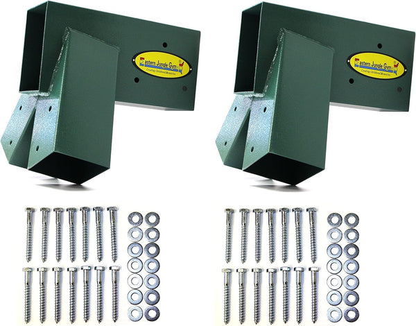 Easy 1-2-3 A-Frame 2 Brackets for Swing Set with All Mounting Hardware, Green