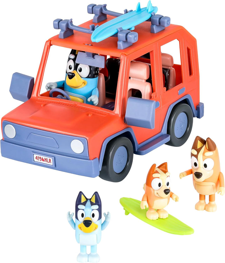 Heeler Family Road Trip Big Car Toy, Articulated, Customizable Interactive Toddler Toy Car with 2.5” Chilli Figure, Toddler Cars for Ages 3+
