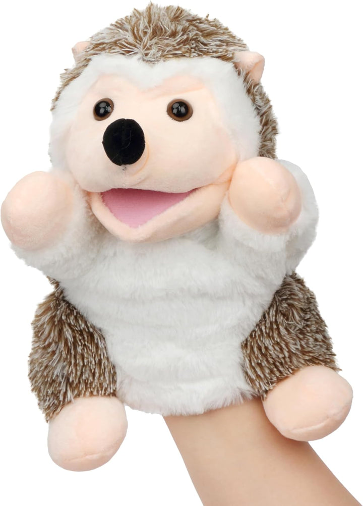 Puppy Hand Puppet Soft Animal Plush Toy with Movable Mouth Interactive Storytelling Cute Dog Toys Creativity and Imagination Christmas Birthday Gifts for Toddlers Kids,12.5''
