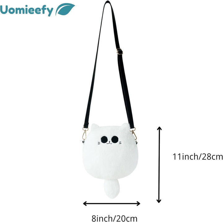8Inch/20Cm Gojocat Plush Bag - Anime Crossbody Plush Purse Stuffed Animal Cat Shoulder Bag Collectible Gift for Anime Fans