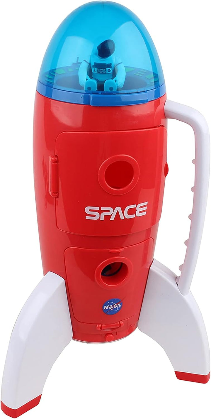 Spaceship Rocket Toy Playset with 2 Astronauts and Rover Vehicle - Lights and Sound, Carrying Handle Play and Explore Space- Space Adventure Series by