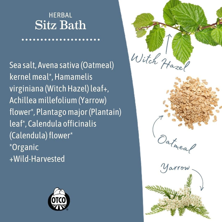 Herbal Sitz Bath | Pregnancy & Postpartum Essentials, Soothing Sitz Bath for Hemorrhoids with Witch Hazel, & Calendula, 6-Count