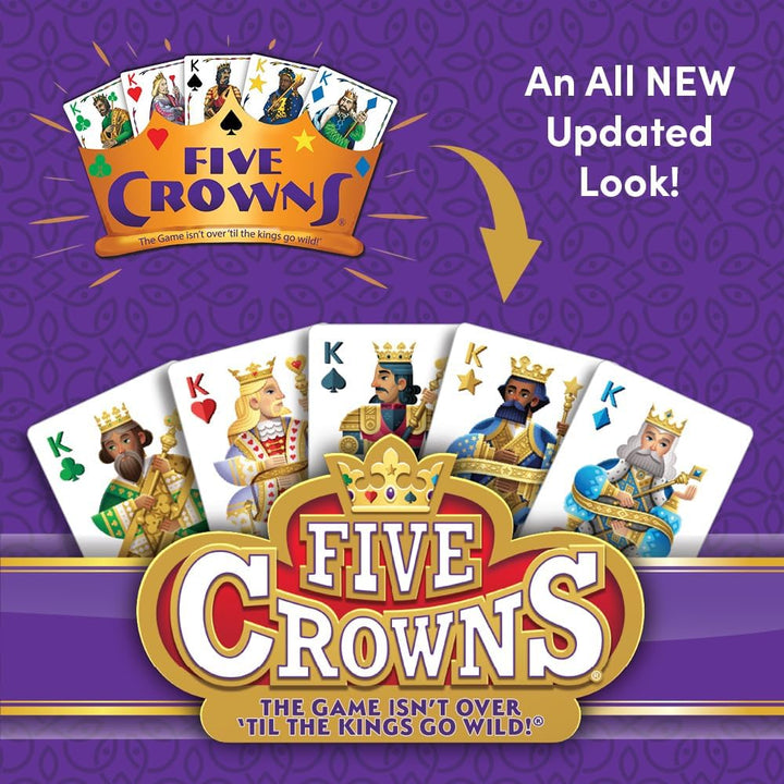 Five Crowns — the Game Isn'T over until the Kings Go Wild! — 5 Suited Rummy-Style Card Game — for Ages 8+