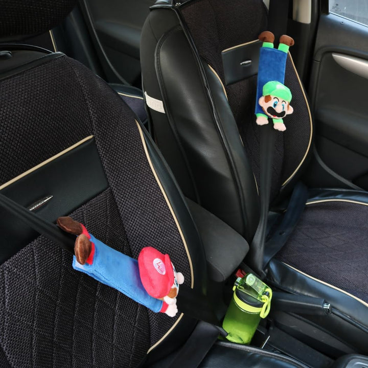 Car Seat Belt Covers for Kids-Cute Plush Safty Belt Protector Cushions Shoulder Pads, School Bag Strap Covers, Baby Carriage Strap Covers, 2 Pieces
