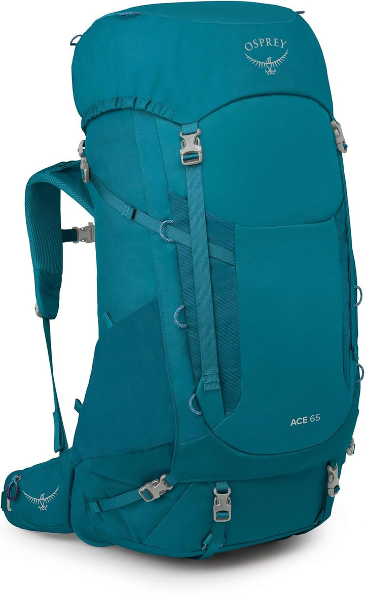 Ace 50L Kids' Backpacking Backpack, Green Canopy