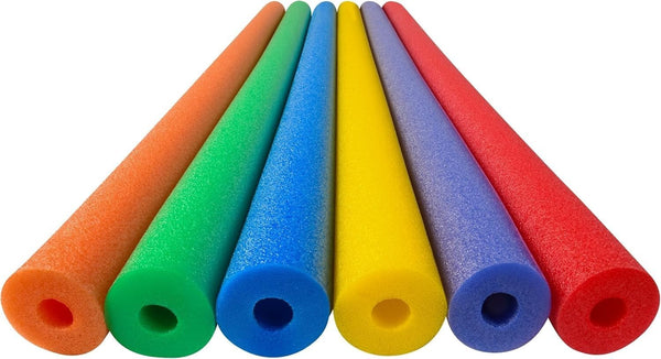 Pool Noodles Foam - Soft Large Rainbow Foam Noodle Tube, 6 Colors Bulk Swim Noodles, Multi-Purpose, Pool Toy, Floating Training Device, Exercise Aid, Craft Projects