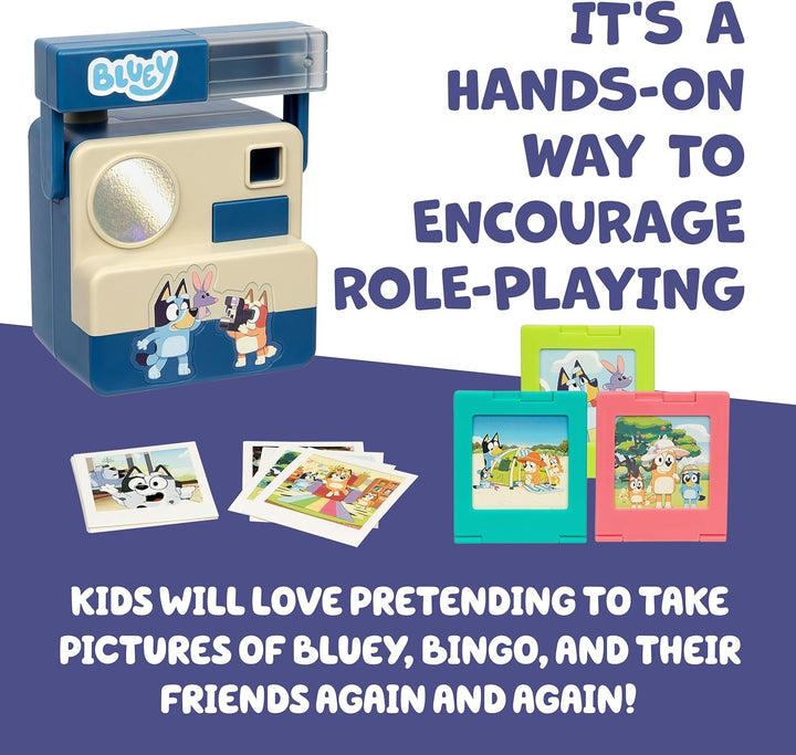 Chikit Chikit Pretend Camera, Role Play Toy Camera for Kids with 10 Photo Cards, 3 Pop-Out Film Cartridges, Toddler Toys Playset for Ages 3+