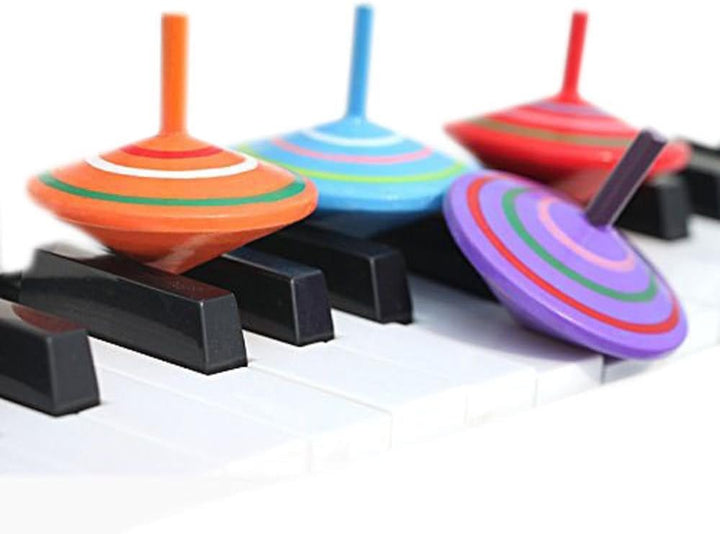 Gyroscope, 3 Pcs/Set Handmade Painted Wood Spinning Tops, Educational Kindergarten Toys