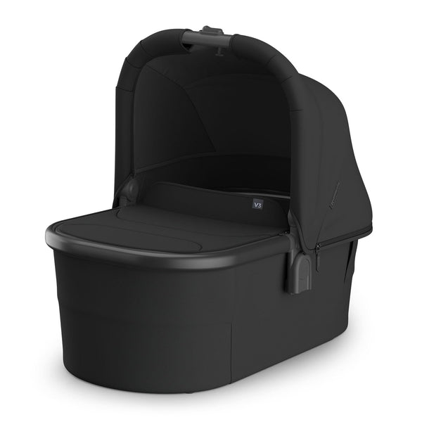 Bassinet V3 - Compatible with Vista, Cruz, Ridge Strollers - Overnight Sleep Solution - Mattress, Sheet and Bug Shield Included - Jake (Charcoal/Carbon Frame)