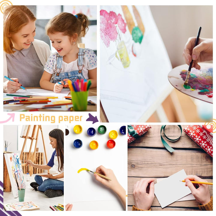 120 Sheets Watercolor Paper Bulk, 140 Lb/300 GSM Cotton Cold Press White Paper, 5 X 7 Inch, Perfect for Kids, Students, Artists