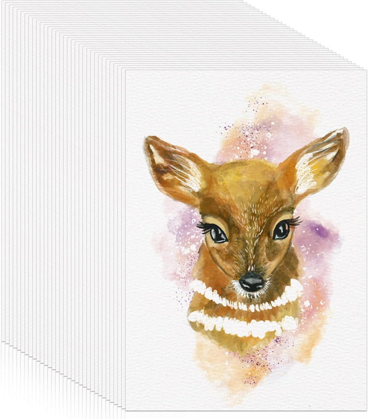 120 Sheets Watercolor Paper Bulk, 140 Lb/300 GSM Cotton Cold Press White Paper, 5 X 7 Inch, Perfect for Kids, Students, Artists