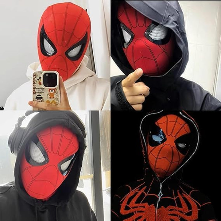 Halloween Hero Mask with Moving Eyes, Realistic Role Play Mask Costume for Cosplay, Birthday Gift for Big Kids/Adults