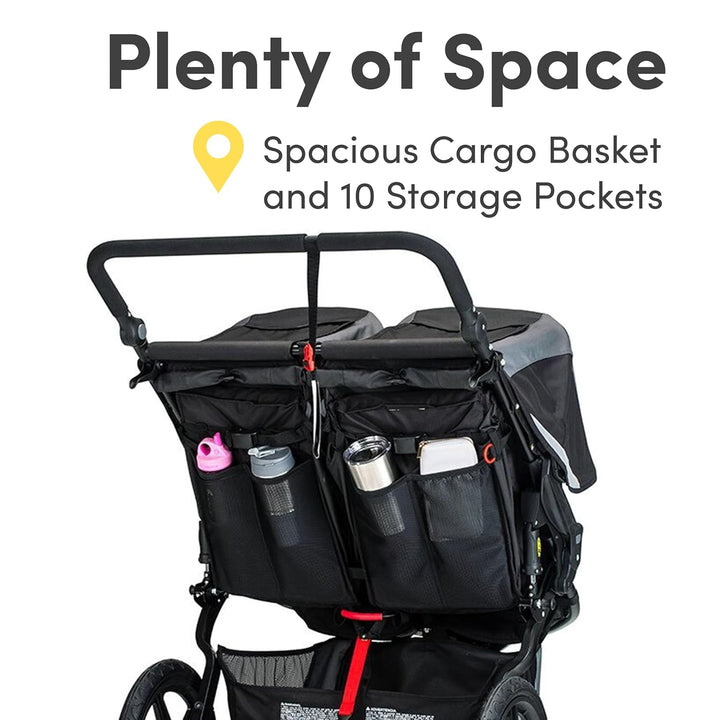 Revolution Flex 3.0 Duallie Double Jogging Stroller, Graphite Black