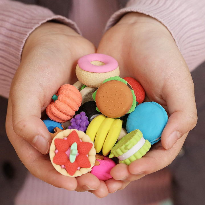 - Mini Food Erasers for Kids, 30 Pcs, 3D Mini Erasers for Kids, Non-Toxic & Safe for Children, No Smudge