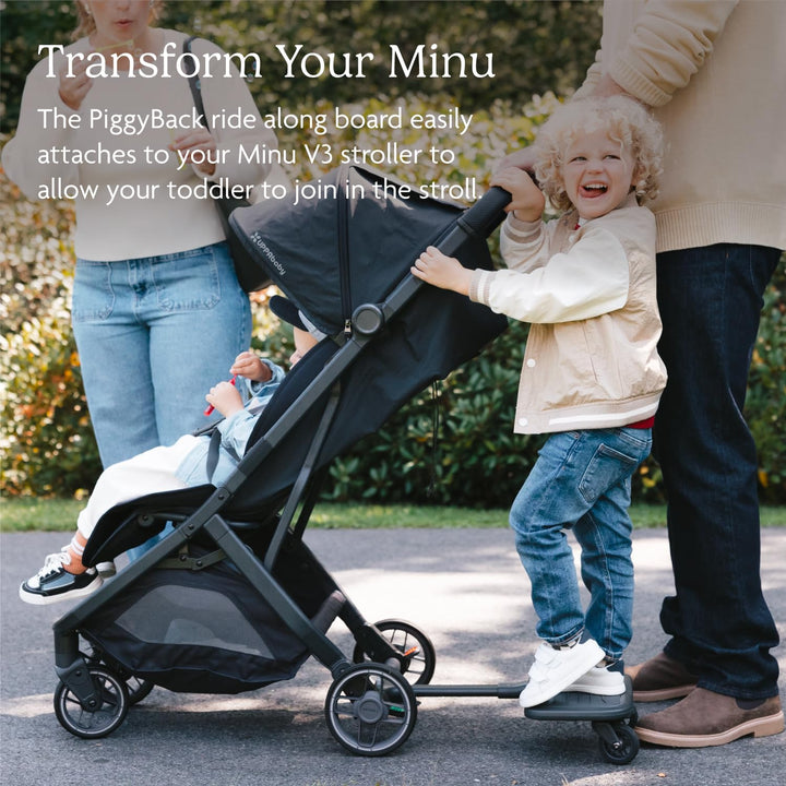 Piggyback Ride-Along Board for Minu V3 / Quick Attachment for Toddlers up to 45 Lbs to Stand + Stroll