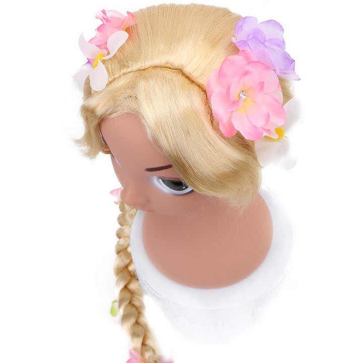 Long Blonde Rapunzel Wigs for Kids - Princess Girl Costume Cosplay Fairytale Ball Braid Wigs for Halloween Christmas Party Hair