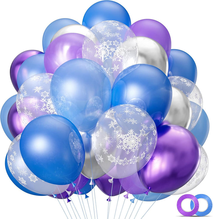 68Pcs Pink and Purple Balloons, 12 Inch Metallic Purple Pink Latex Balloon Confetti Ballons with Ribbons Party Balloons for Wedding Girls Birthday Baby Shower Decorations.