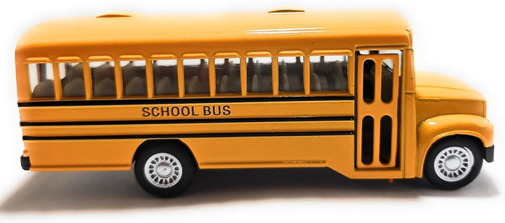 Kinsfun Yellow School Bus 5" Die Cast Metal Model Toy Car