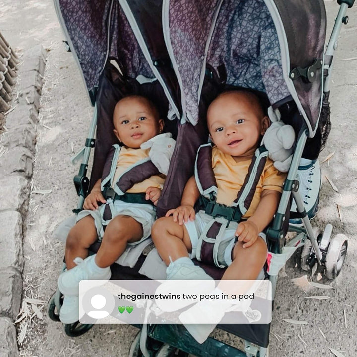 LX Side by Side Stroller - with Recline, Storage & Compact Fold, Night Sky