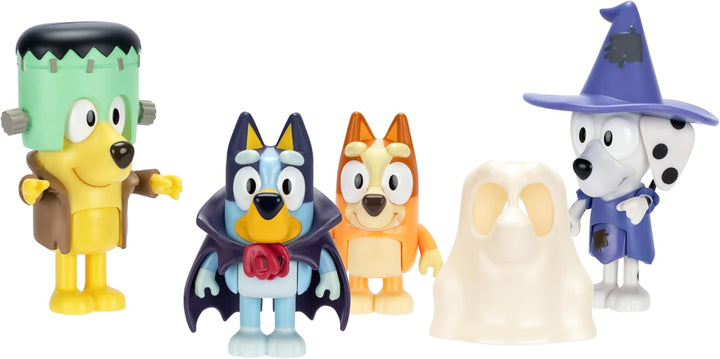 Figure 4-Packs, Halloween, 2.5" Poseable, Bingo, Chloe & Lucky Dressed in Halloween Costumes, with Accessories, Kids Can Recreate Their Favorite Moments