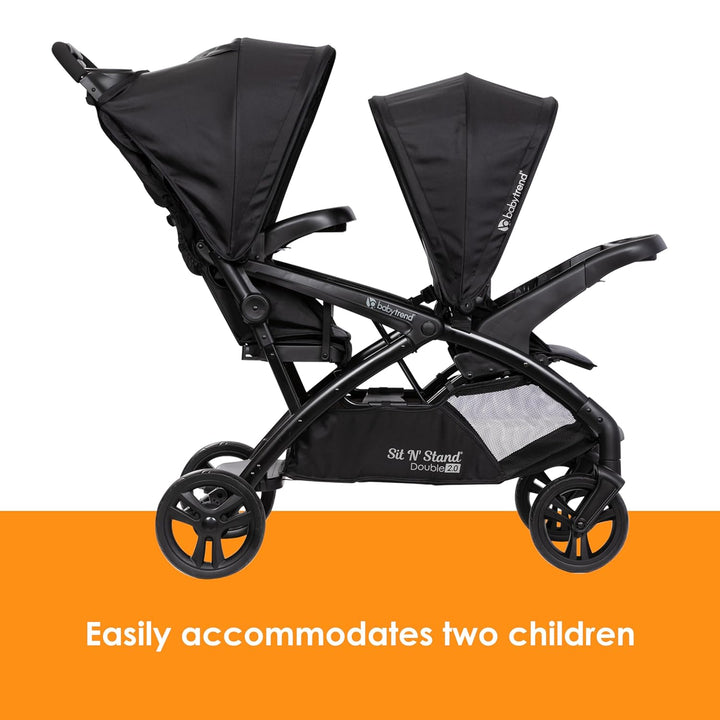 Sit N' Stand® Double 2.0 Stroller, Madrid Black
