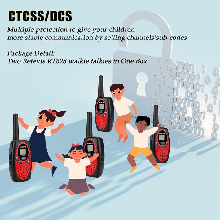 RT628 Walkie Talkies for Kids,Toys Gifts for 6-12 Years Old Boys Girls,Long Range 2 Way Radio 22CH Vox,Birthday Gift,Family Walkie Talkie for Camping Hiking Indoor Outdoor