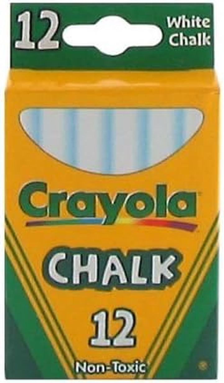 Non-Toxic White Chalk(12 Ct Box)And Colored Chalk(12 Ct Box) Bundle