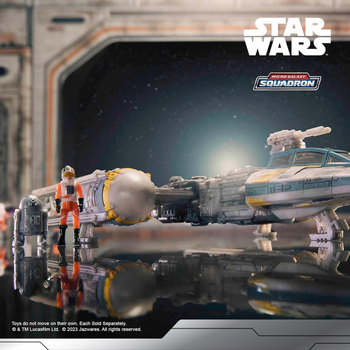 Star Wars Micro Galaxy Squadron Gold Leader'S Y-Wing - 5-Inch Starfighter Class Vehicle with 1-Inch Jon Vander & R2-BHD Micro Figure Accessories