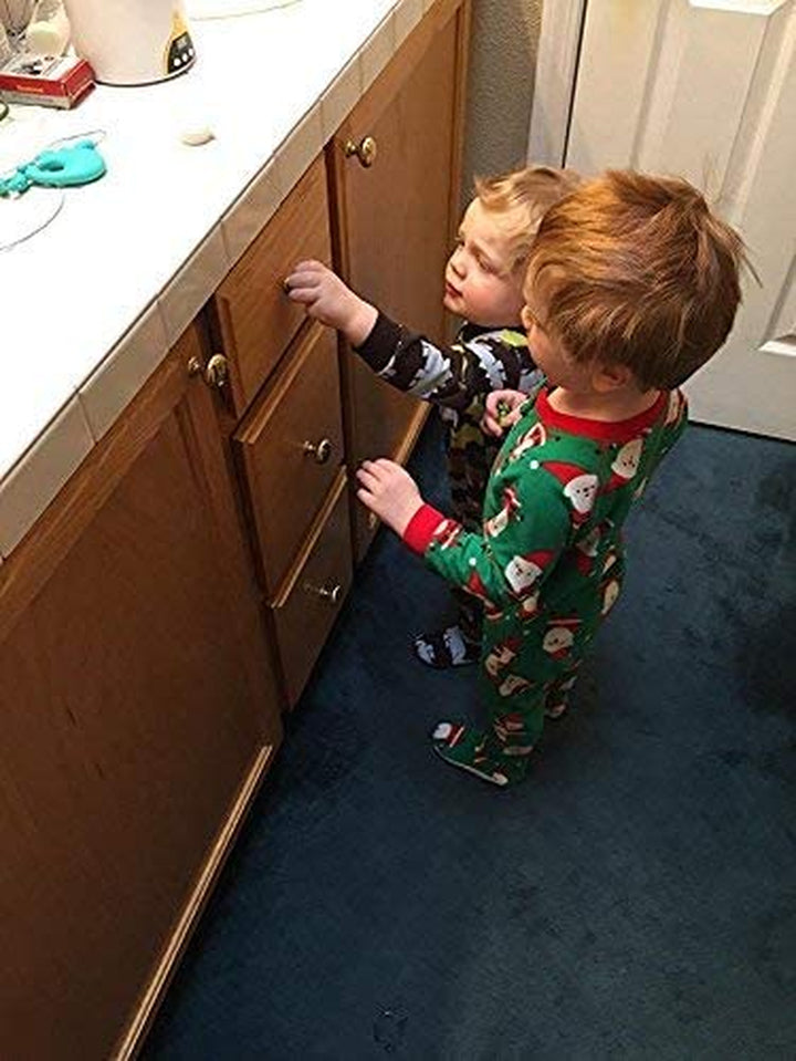 20 Pack Magnetic Cabinet Locks Baby Proofing -  Children Proof Cupboard Drawers Latches - Adhesive Easy Installation