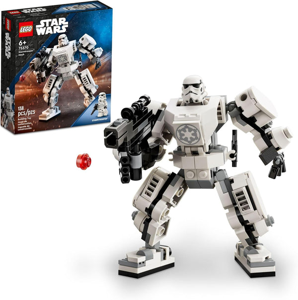 Star Wars Stormtrooper Mech 75370 Star Wars Collectible for Kids, This Buildable Star Wars Action Figure Features a Cockpit, Buildable Blaster and Iconic Imperial Stormtrooper Minifigure
