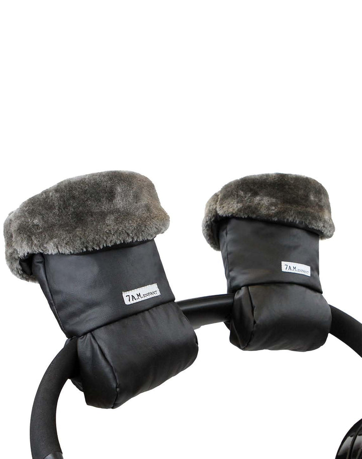 7AM Enfant Stroller Warmmuffs - Polar Hand Warmers with Anti- Freeze, Cold Weather, Water Repellent & Warm Hand Gloves for Pushchair, Pram, Stroller & Car Seat Bar