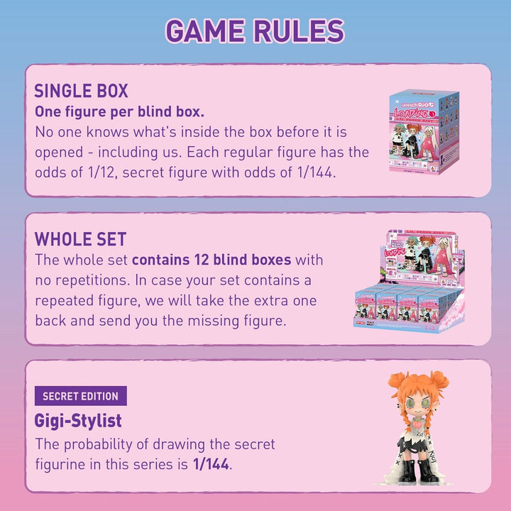 Lil Peach Riot Loading Series Figures, Blind Box Figures, Random Design Action Figures Collectible Toys Home Decorations, Holiday Birthday Gifts, Single Box