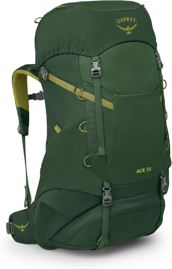 Ace 50L Kids' Backpacking Backpack, Green Canopy
