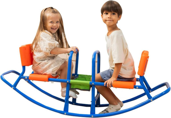 Teeter Totter - Kids Teeter Totter Outdoor Seesaw - Children, Boys, Girls, Kid - Youth Ride on Toy Living Room - Lawn, Backyard, Playground Gifts for Ages 3 4 5 6 - Rocking High Chair