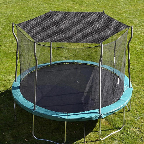 Trampoline Shade Cover, Top Shade for 12FT 14FT Trampoline with Straight Pole, 90% Sunblock Mesh for Outdoor