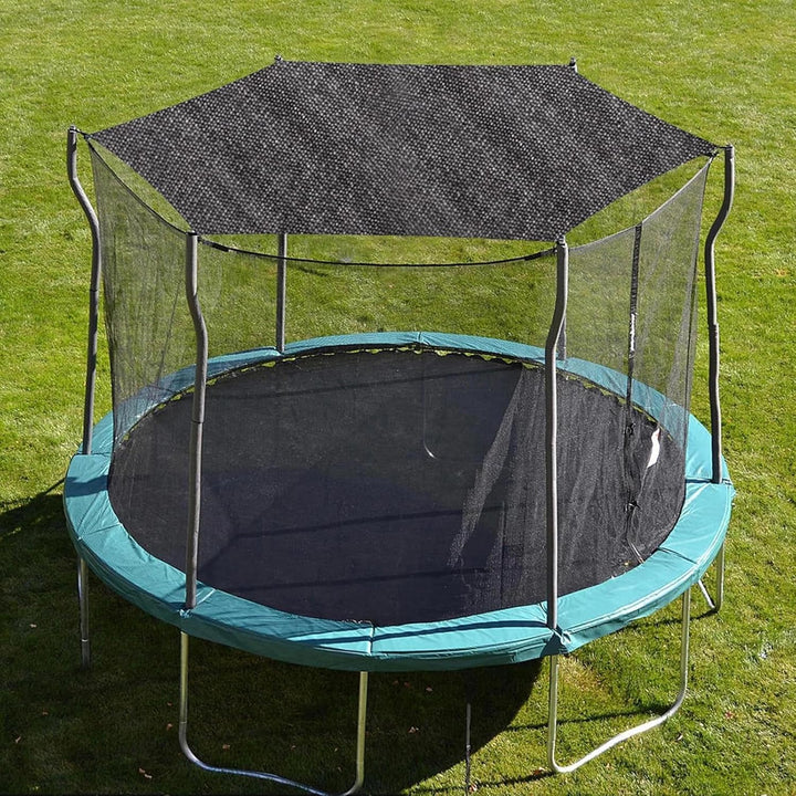 Trampoline Shade Cover, Top Shade for 12FT 14FT Trampoline with Straight Pole, 90% Sunblock Mesh for Outdoor