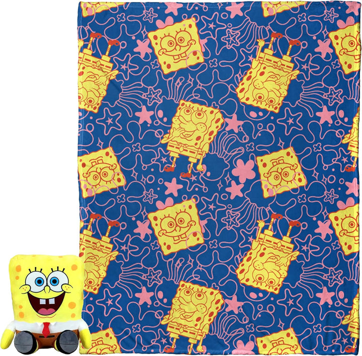 Character Hugger Pillow & Silk Touch Throw Blanket Set, Stuffed Animal for Kids, Newborn Snuggle Toy, 40" X 50", Harry Potter - Hedwig Magic
