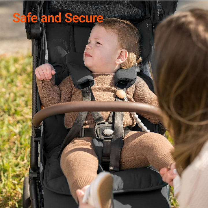 Lightweight Baby Travel Stroller with Carbon Fiber Frame, Compact & Airplane-Friendly, One-Handed Folding Design, 11.6 Lbs, Perfect for Toddlers, Jet