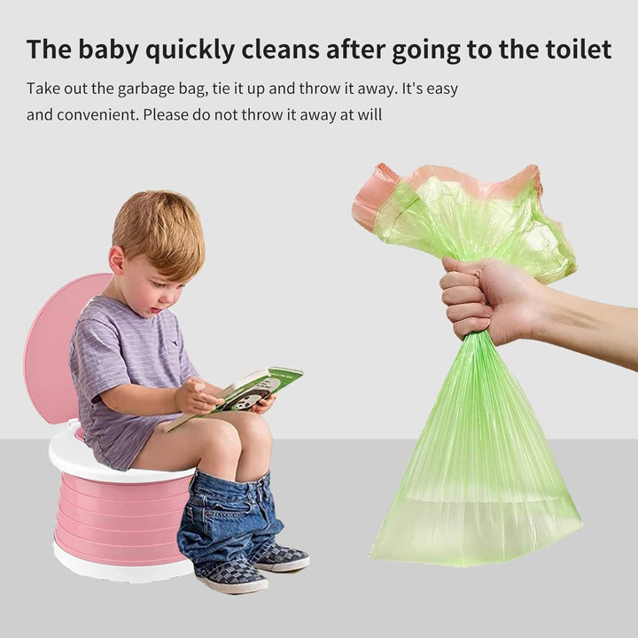 Travel Potty for Toddler, Portable and Foldable Toilet, Apply to Seat Emergency Toilet for Car, Camping, Outdoor, Indoor (Pink, Small)